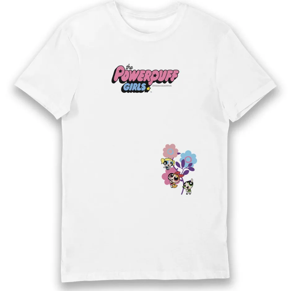 Powerpuff Girls Sugar, Spice and Everything Nice Flower Adults T-Shirt-Bioworld International New