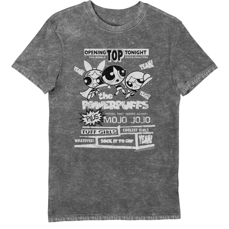 Powerpuff Girls The World Crime Fighters Eco Stone Wash Adults T-Shirt-Bioworld International Shop
