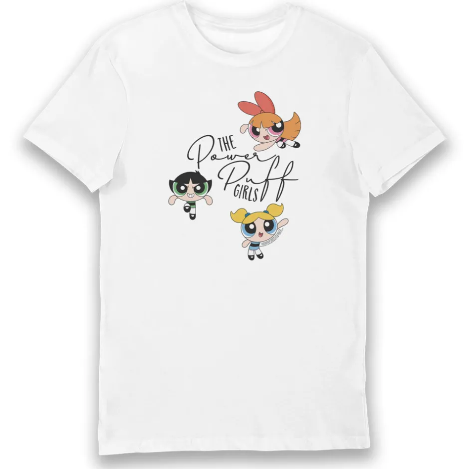 Powerpuff Girls White Ladies T-Shirt-Bioworld International Shop