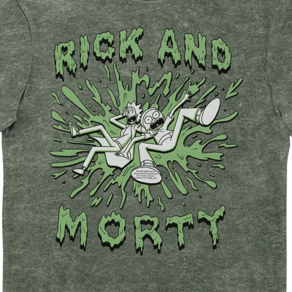 Rick and Morty Slime Green Eco Wash Adults T-Shirt-Bioworld International Best