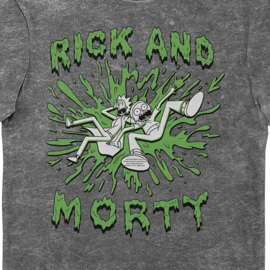Rick and Morty Slime Grey Eco Wash Adults T-Shirt-Bioworld International Outlet