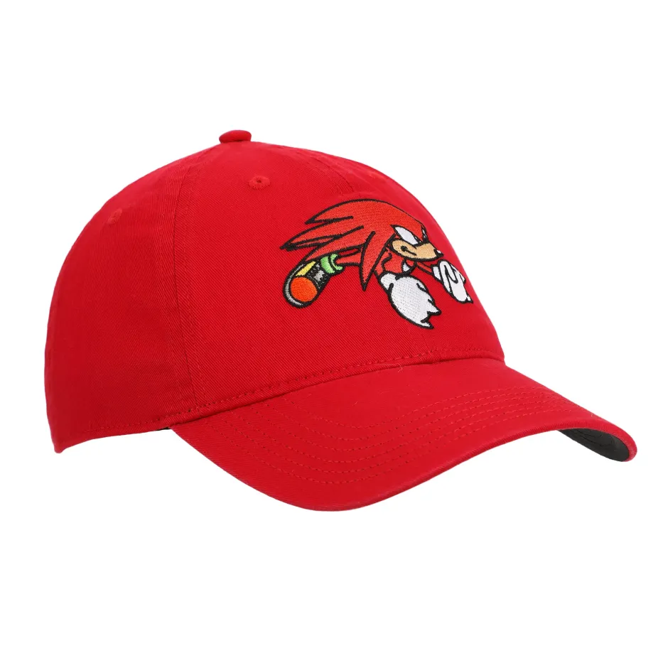 Sonic Knuckles Heavy Cotton Wash Adult Adjustable Slide Red Cap-Bioworld International Online