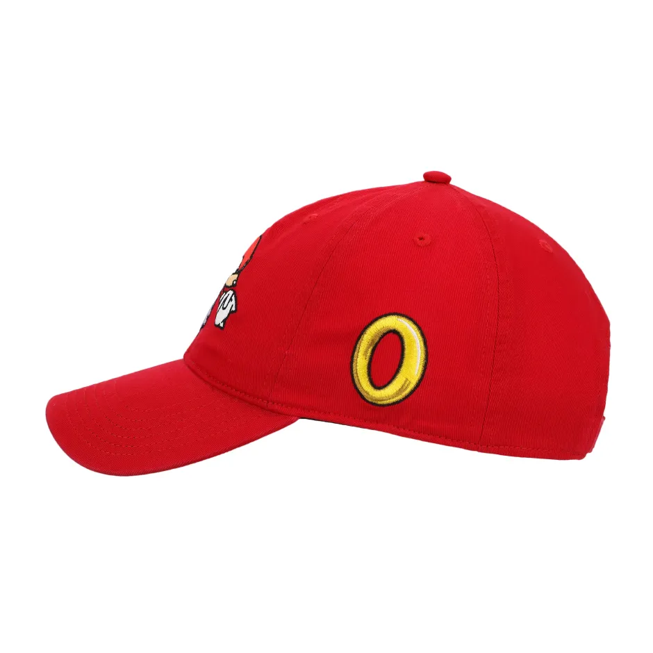Sonic Knuckles Heavy Cotton Wash Adult Adjustable Slide Red Cap-Bioworld International Online