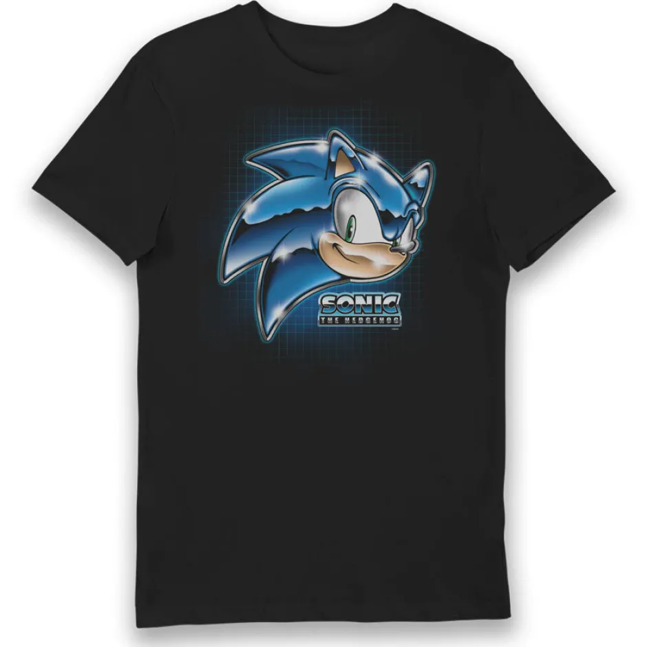 Sonic The Hedgehog Chrome Adults T-Shirt-Bioworld International Cheap