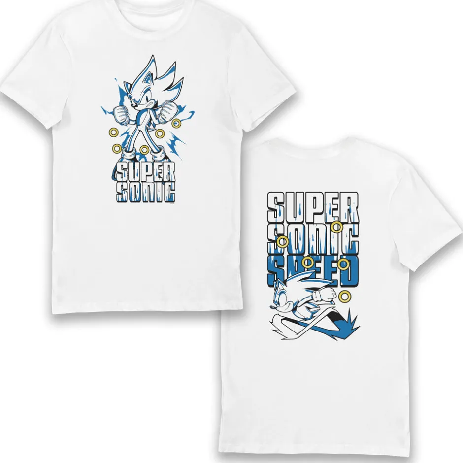 Sonic the Hedgehog Super Speed Rings Adults T-Shirt-Bioworld International New