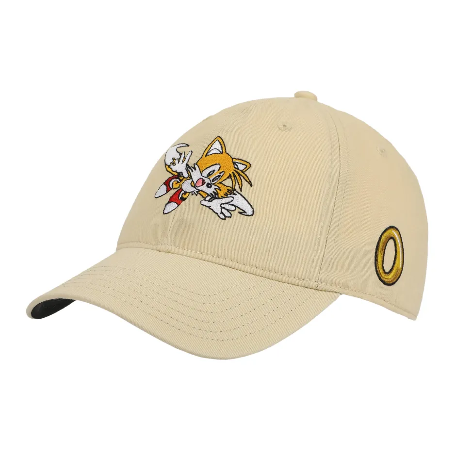 Sonic The Hedgehog Tails Heavy Cotton Wash Adult Adjustable Slide Stone Cap-Bioworld International Sale