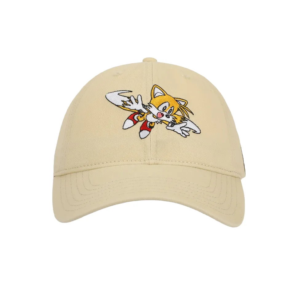 Sonic The Hedgehog Tails Heavy Cotton Wash Adult Adjustable Slide Stone Cap-Bioworld International Sale