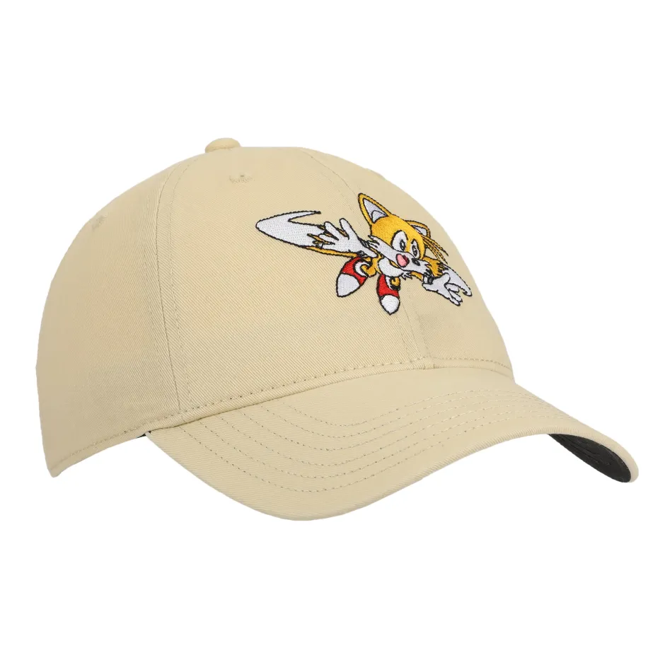 Sonic The Hedgehog Tails Heavy Cotton Wash Adult Adjustable Slide Stone Cap-Bioworld International Sale