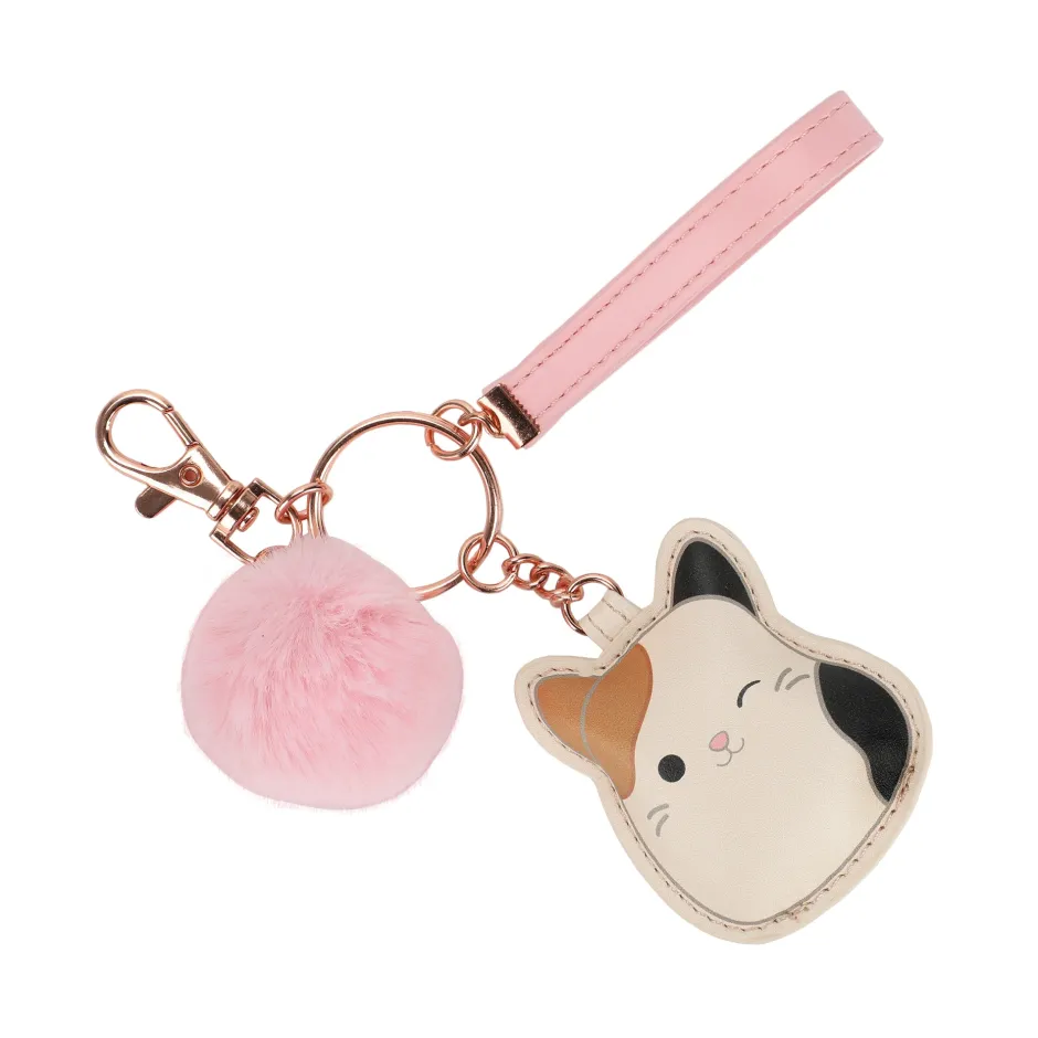 Squishmallows Cam the Cat Multi Charm & Pom Keychain-Bioworld International Cheap