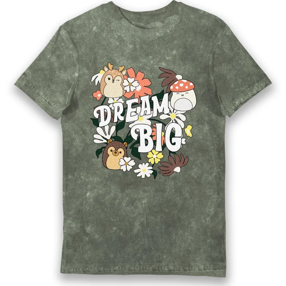 Squishmallows Dream Big Adult T-Shirt Green Snowash-Bioworld International Shop