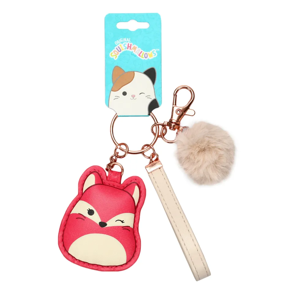 Squishmallows Fifi The Fox Multi Charm & Pom Keychain-Bioworld International Flash Sale