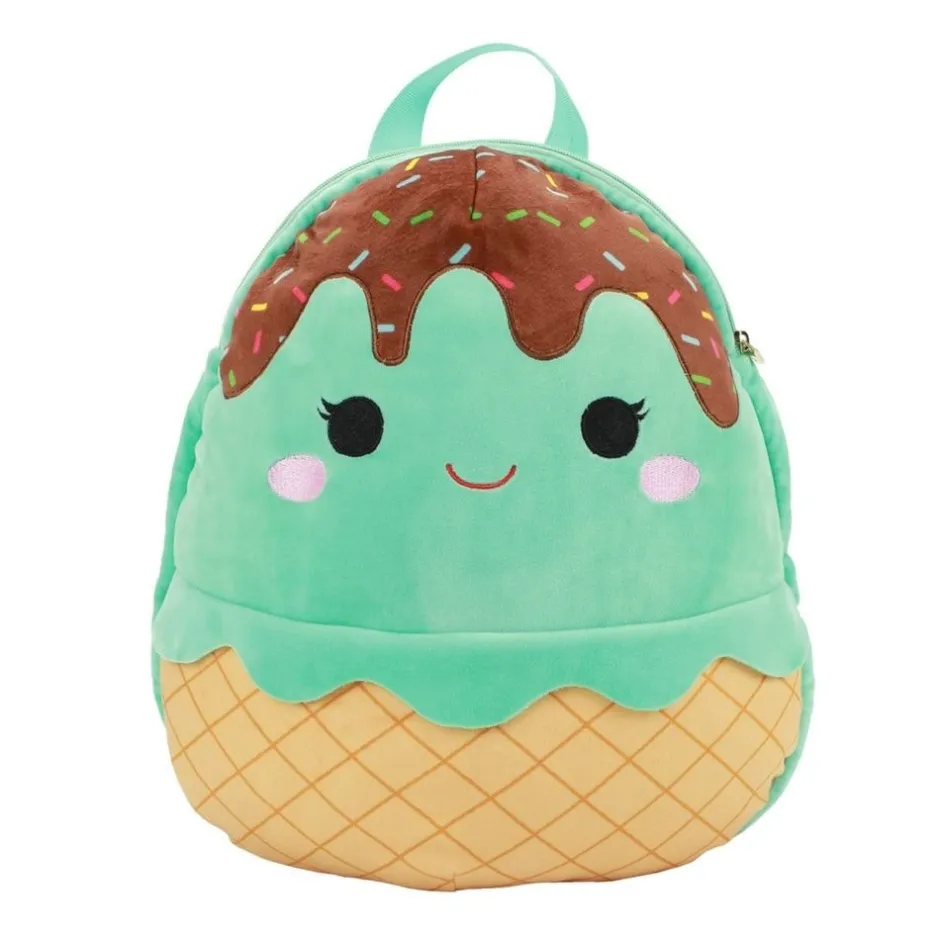 Squishmallows Maya the Mint Ice Cream Cone 14" Plush Mini Backpack, Green, One size-Bioworld International Discount