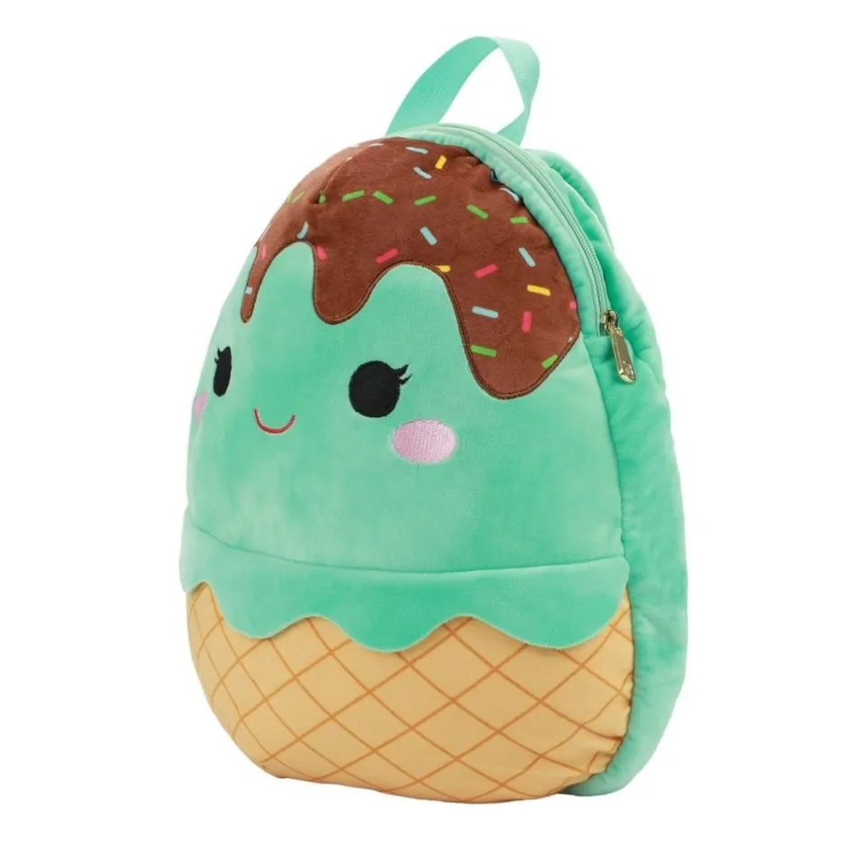 Squishmallows Maya the Mint Ice Cream Cone 14" Plush Mini Backpack, Green, One size-Bioworld International Discount