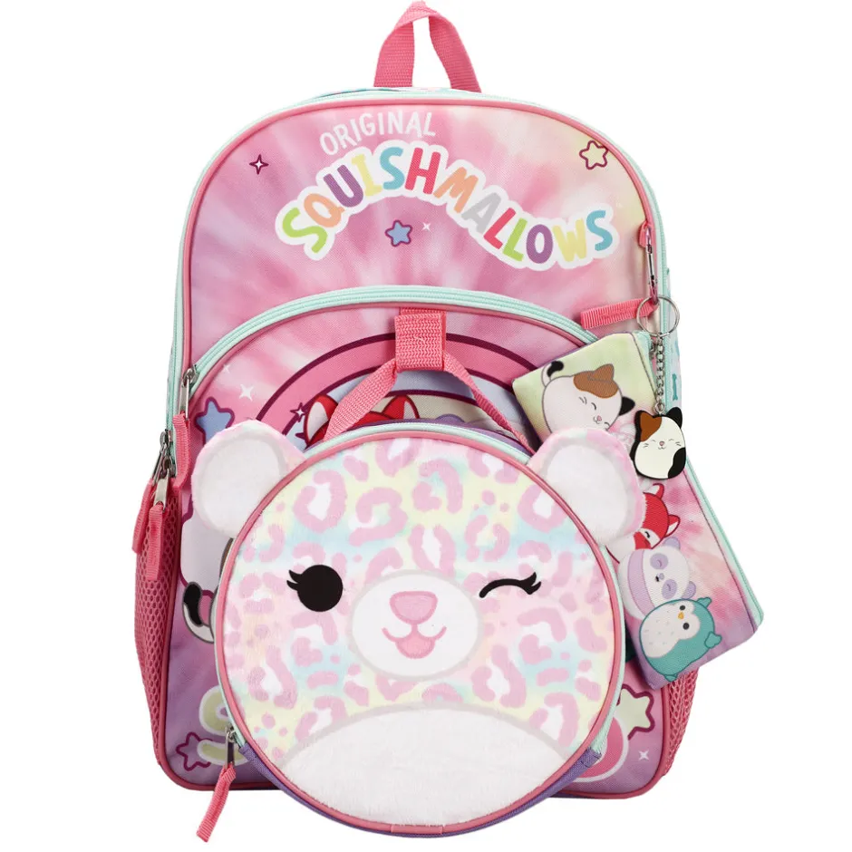 Squishmallows Michaela Cheetah 5 Piece Backpack Set-Bioworld International Outlet