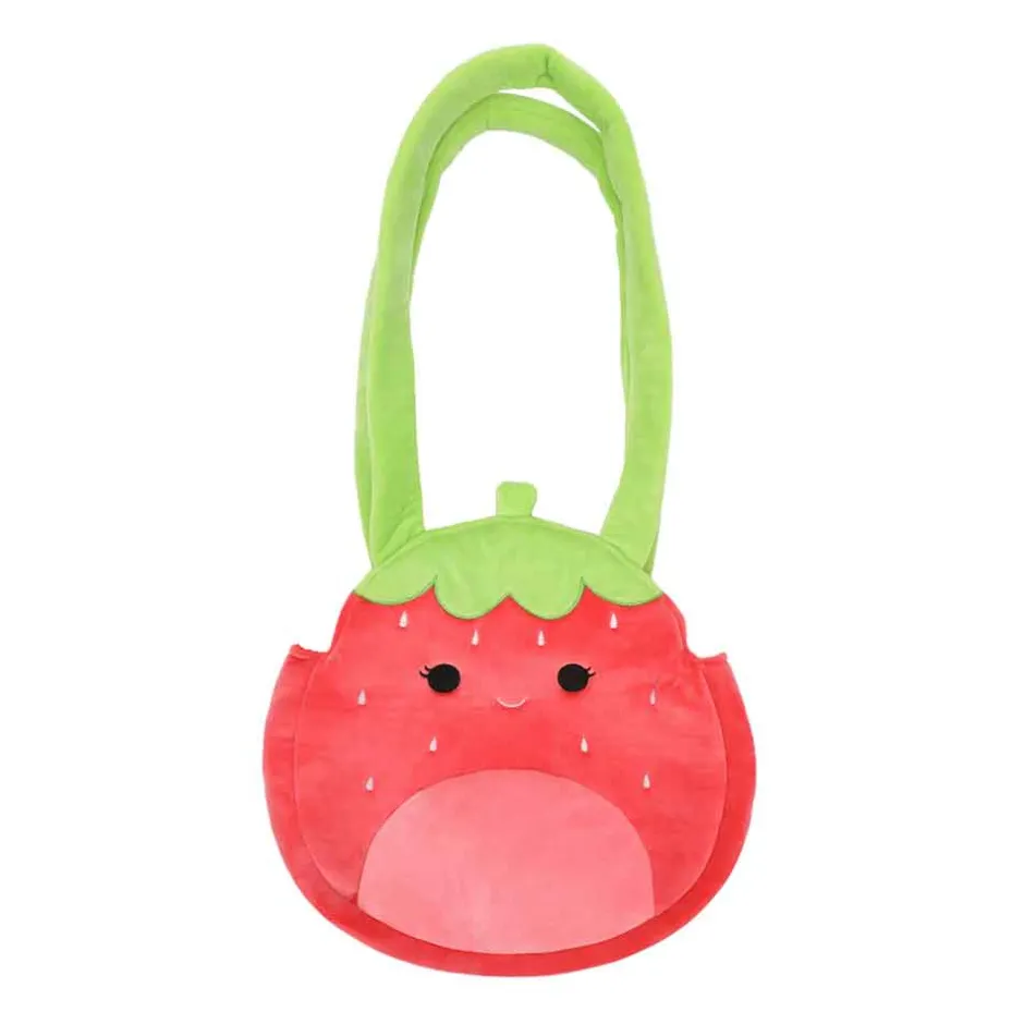 Squishmallows Scarlet Strawberry Plush Tote Bag-Bioworld International Fashion