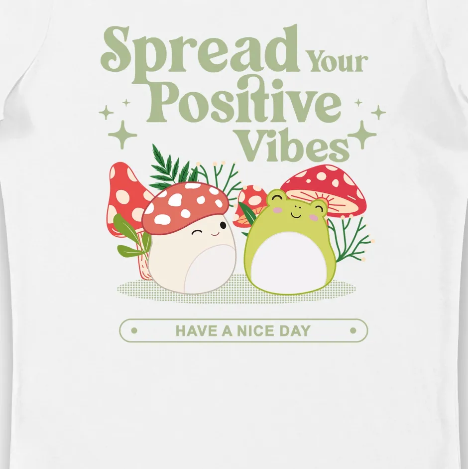 Squishmallows Spread Positive Vibes Ladies Adult T-Shirt White-Bioworld International Cheap