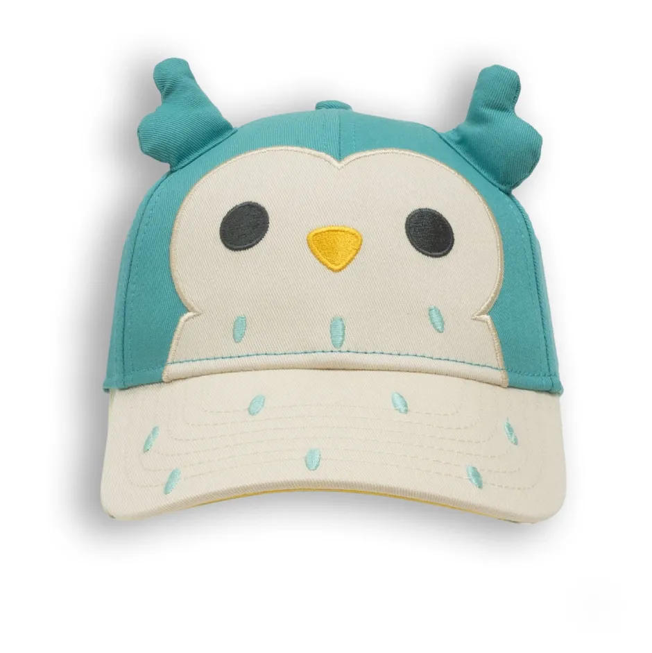 Squishmallows Turquoise Winston Owl Embroidered Cosplay Kids Cap-Bioworld International Flash Sale