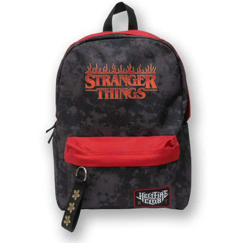 Stranger Things Black & Red Backpack-Bioworld International Clearance