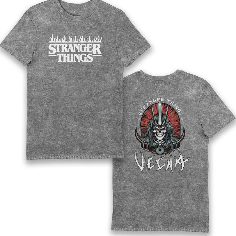 Stranger Things D&D Lord Vecna Eco Stonewash Adults T-Shirt-Bioworld International Clearance