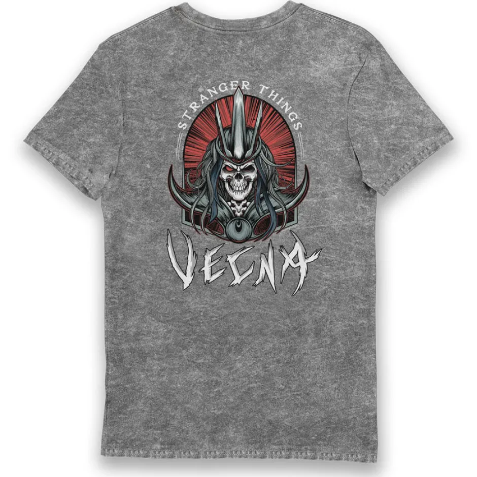 Stranger Things D&D Lord Vecna Eco Stonewash Adults T-Shirt-Bioworld International Clearance