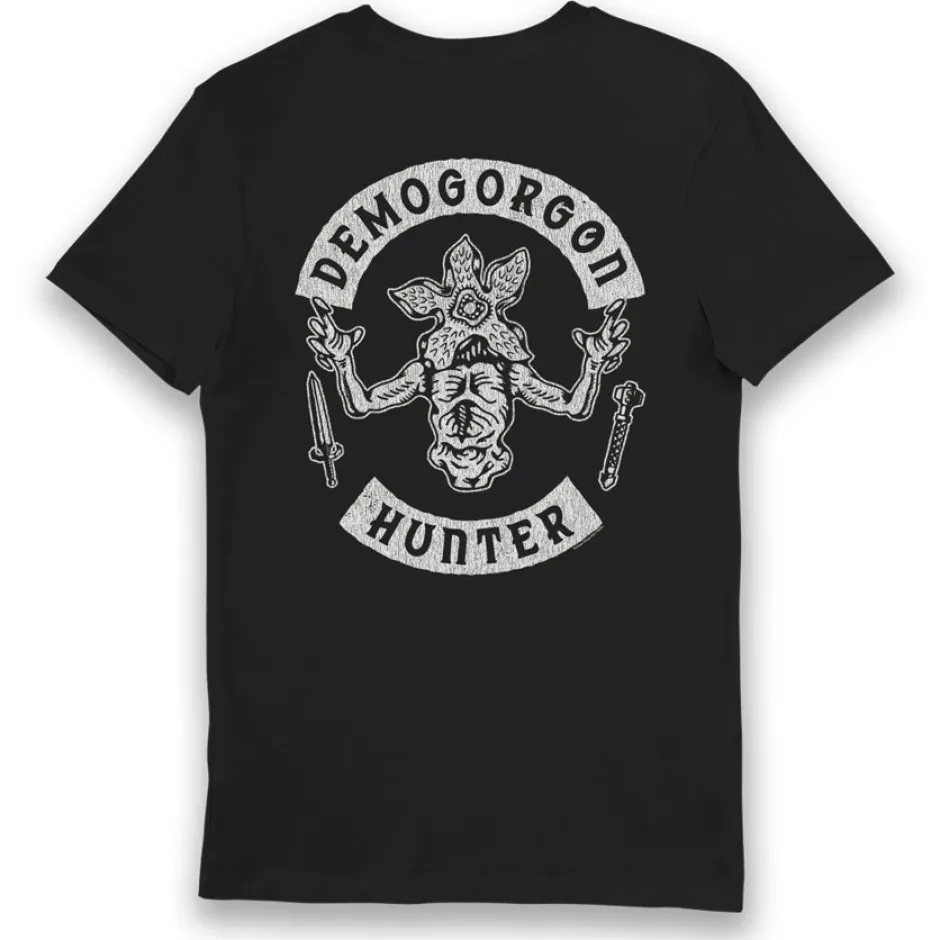 Stranger Things Demogorgon Hunter Adults T-Shirt-Bioworld International Flash Sale