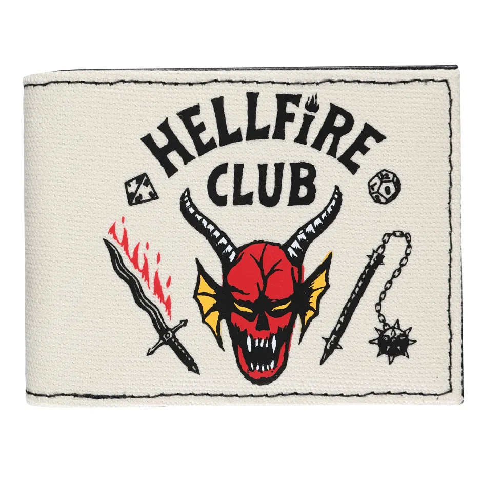 Stranger Things Hellfire Club PU Bifold Wallet - White-Bioworld International Cheap