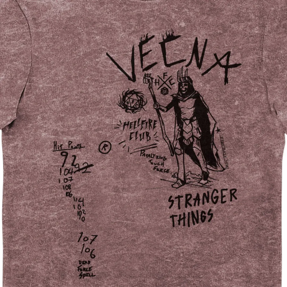 Stranger Things Vecna D&D Scribble Eco Stonewash Adults T-Shirt-Bioworld International Online