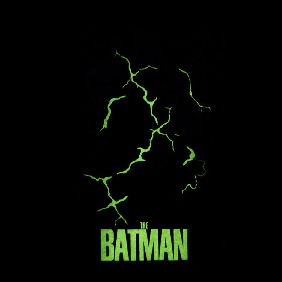 The Batman Lightning Glow in Dark Adult T-Shirt Bulk Buy-Bioworld International Discount