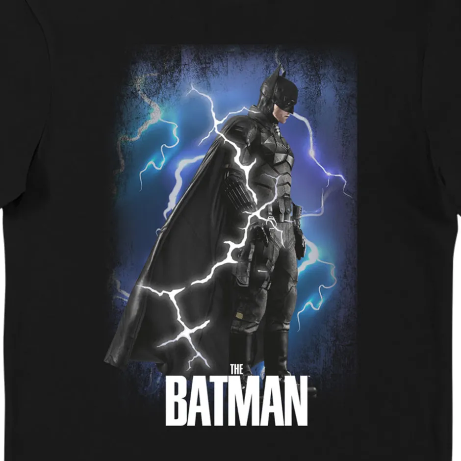 The Batman Lightning Glow in Dark Adult T-Shirt Bulk Buy-Bioworld International Discount