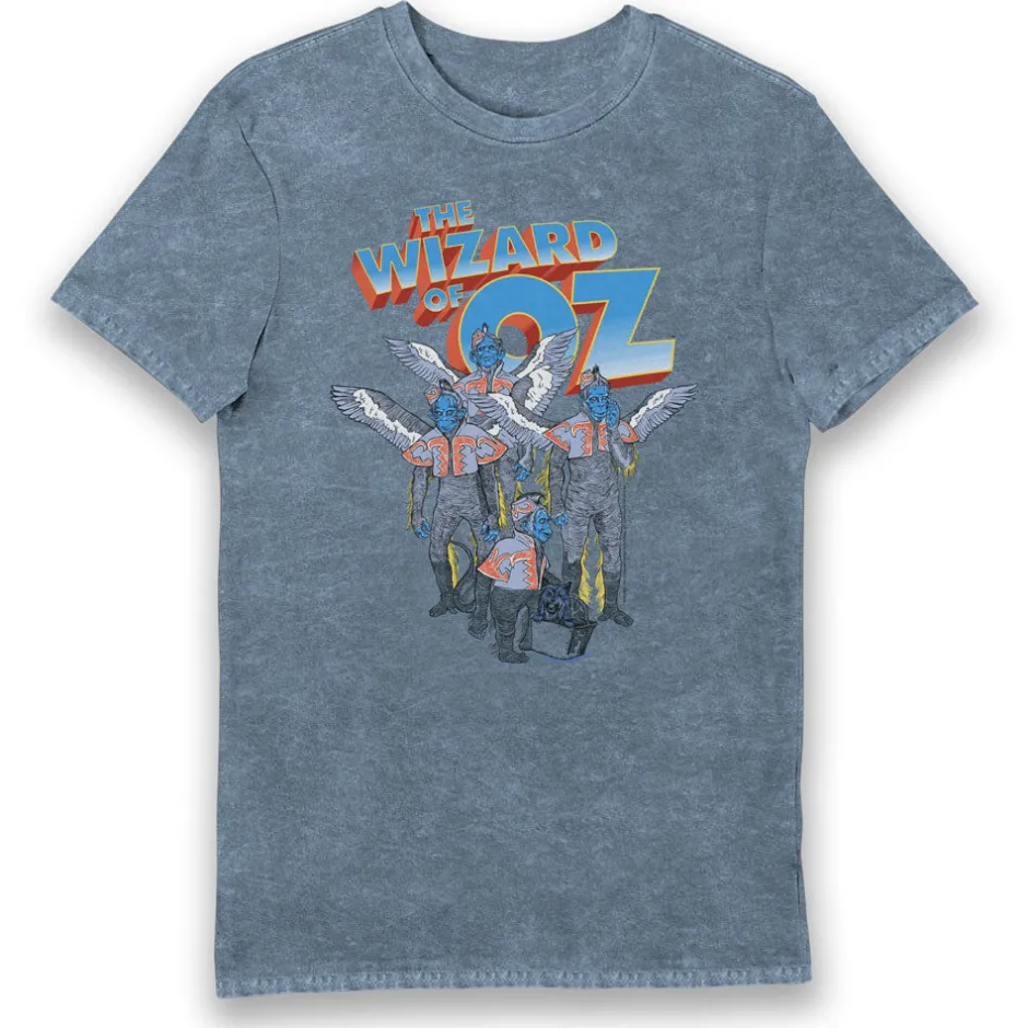 The Wizard Of Oz Blue Vintage Winged Monkeys & Toto Adults T-Shirt-Bioworld International Best Sale