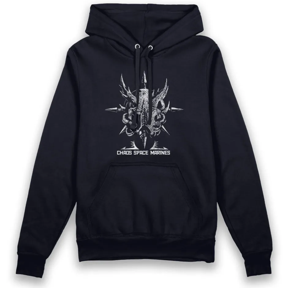 Warhammer 40,000 Chaos Space Marines Navy Adults Hoodie-Bioworld International Store