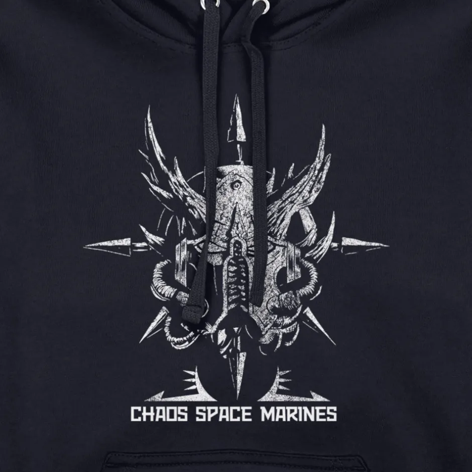 Warhammer 40,000 Chaos Space Marines Navy Adults Hoodie-Bioworld International Store