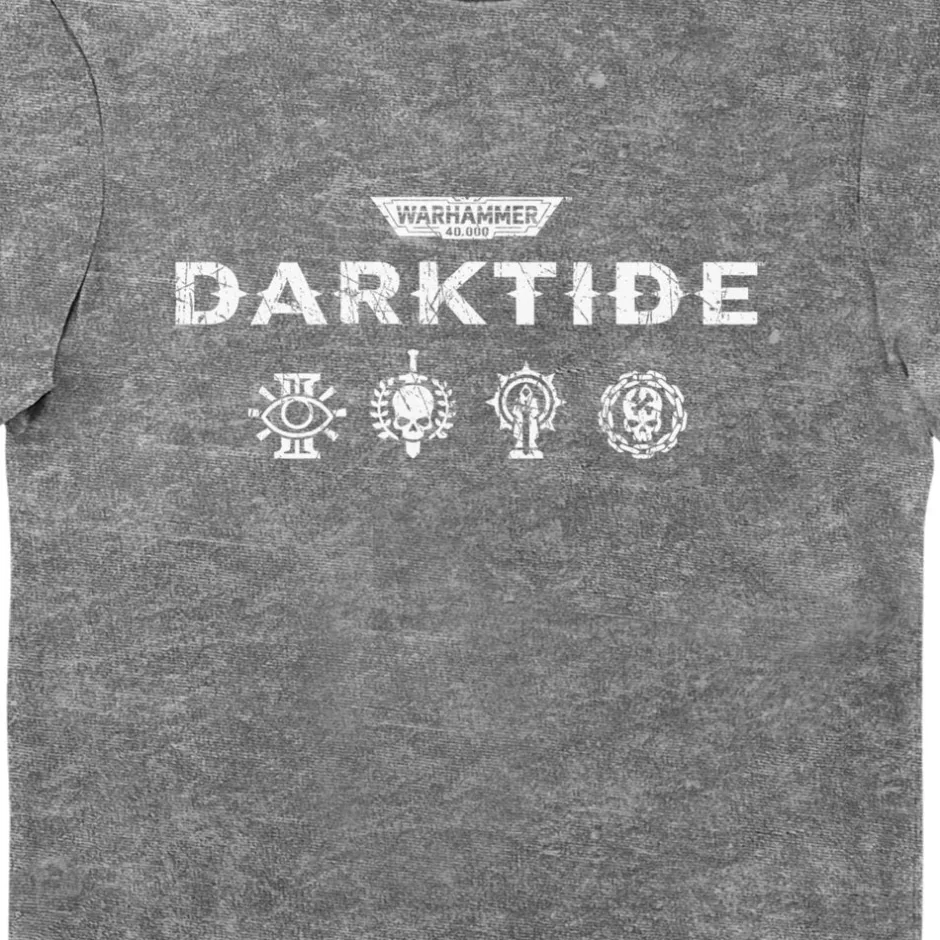 Warhammer 40,000 Darktide Character Class Symbols Grey Eco Wash Adults T-Shirt-Bioworld International Outlet