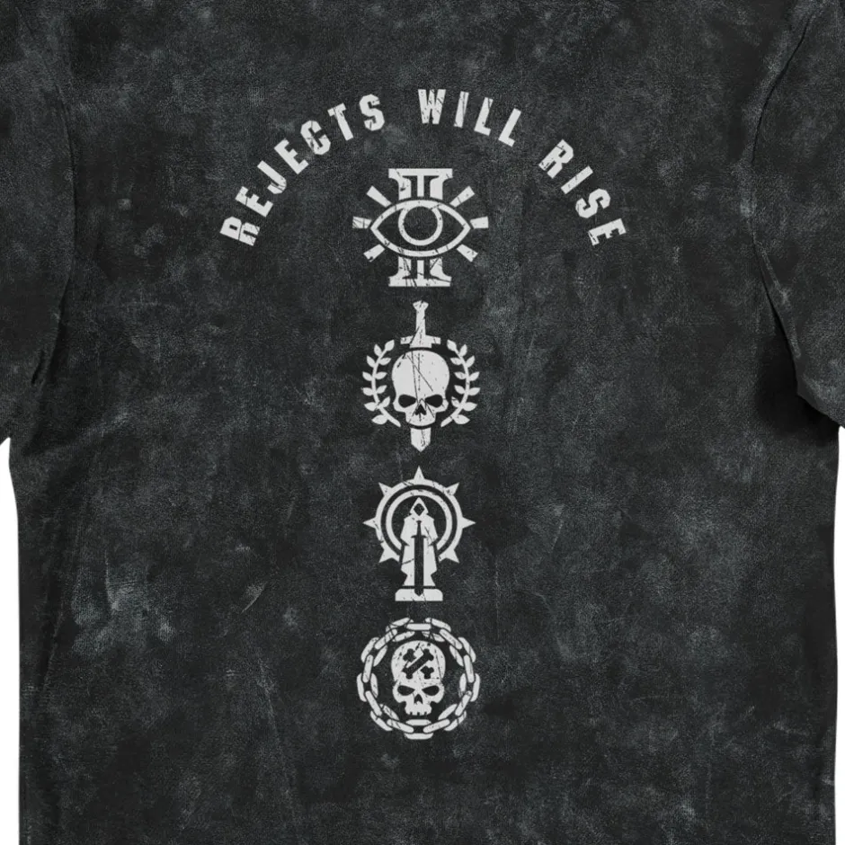 Warhammer 40,000 Darktide Skull Rejects Will Rise Adults Aged Washed T-Shirt-Bioworld International Clearance