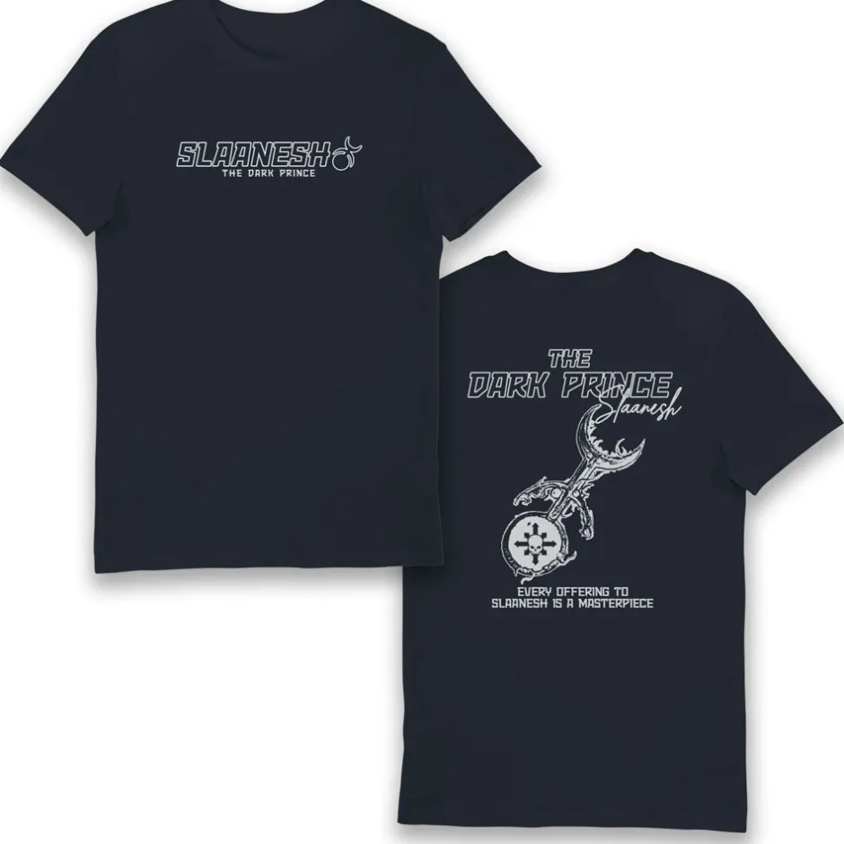 Warhammer 40,000 Slaanesh the Dark Prince B Navy Adults T-Shirt-Bioworld International Sale