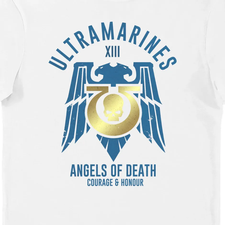 Warhammer 40,000 Ultramarines Angels of Death Courage And Honour Adults T-Shirt-Bioworld International Online