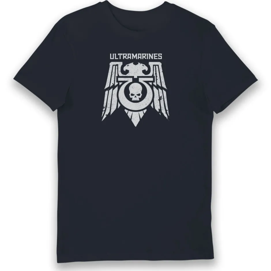 Warhammer 40,000 Ultramarines Courage And Honour Navy Adults T-Shirt-Bioworld International New