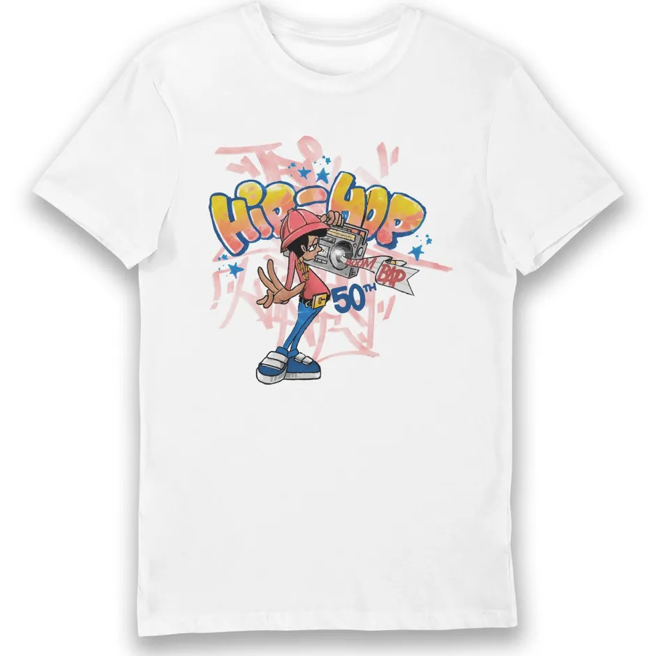 50 Years Hip Hop Graffiti Art T-Shirt-Bioworld International Clearance