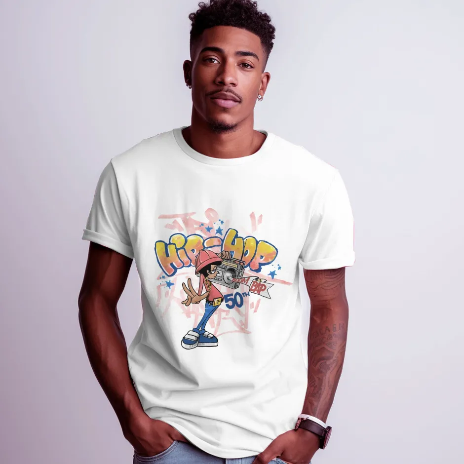 50 Years Hip Hop Graffiti Art T-Shirt-Bioworld International Clearance